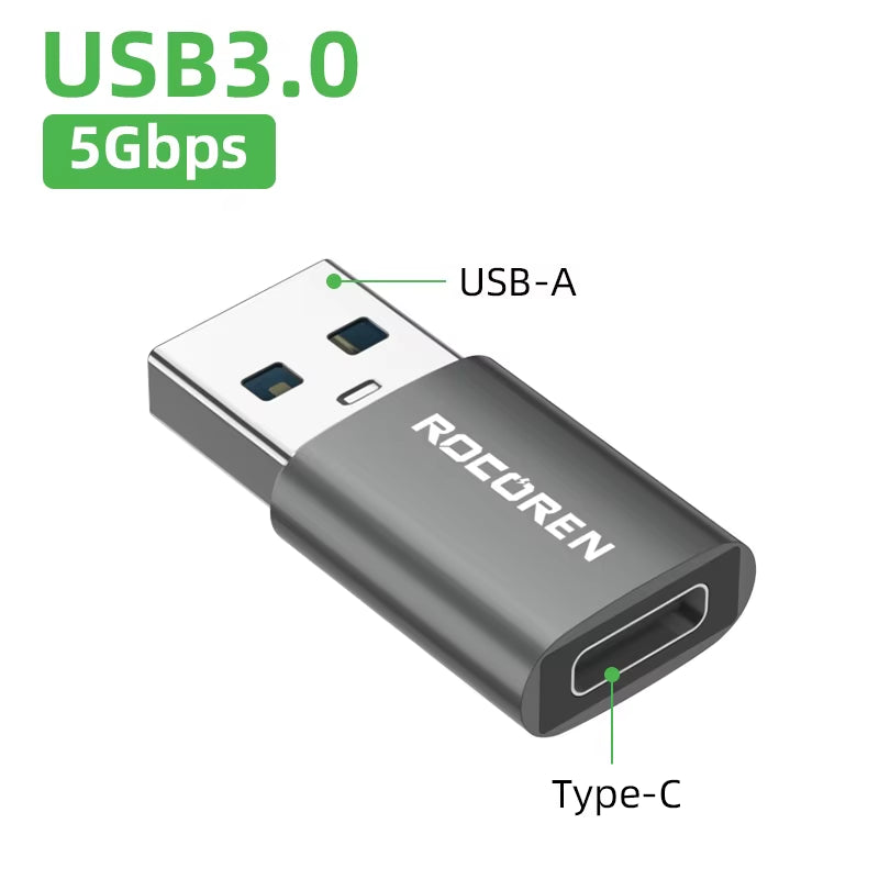USB Type C OTG Adapter USB C Male to USB 3.0 Female Cable Converters for Macbook Samsung S22 S20 Xiaomi 5Gbps Type-C OTG
