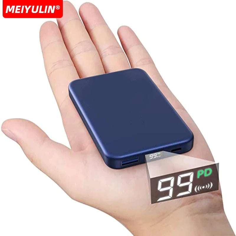 Portable 10000Mah Power Bank Magnetic Wireless Fast Charger 5000Mah USB C Mobile External Battery for Iphone 15 Xiaomi Samsung