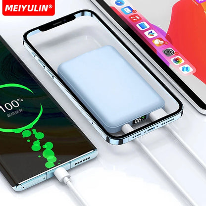 Portable 10000Mah Power Bank Magnetic Wireless Fast Charger 5000Mah USB C Mobile External Battery for Iphone 15 Xiaomi Samsung