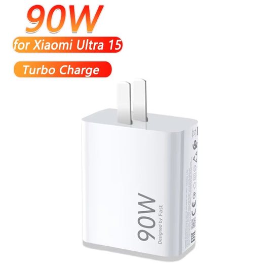 90W USB Fast Charging Charger for Xiaomi Ultra 15 Type C Charging Cable USB Fast Charger Quick Charging Cords for Xiaomi 15 Pro