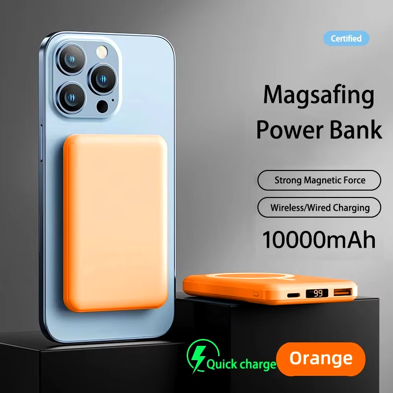 Portable 10000Mah Power Bank Magnetic Wireless Fast Charger 5000Mah USB C Mobile External Battery for Iphone 15 Xiaomi Samsung