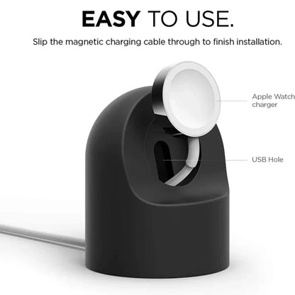 Charger Stand for Apple Watch Series 9 8 7 6 5 SE 3 Ultra 1 2 Charger Dock Station Silicone Bracket Iwatch Charging Cable Holder
