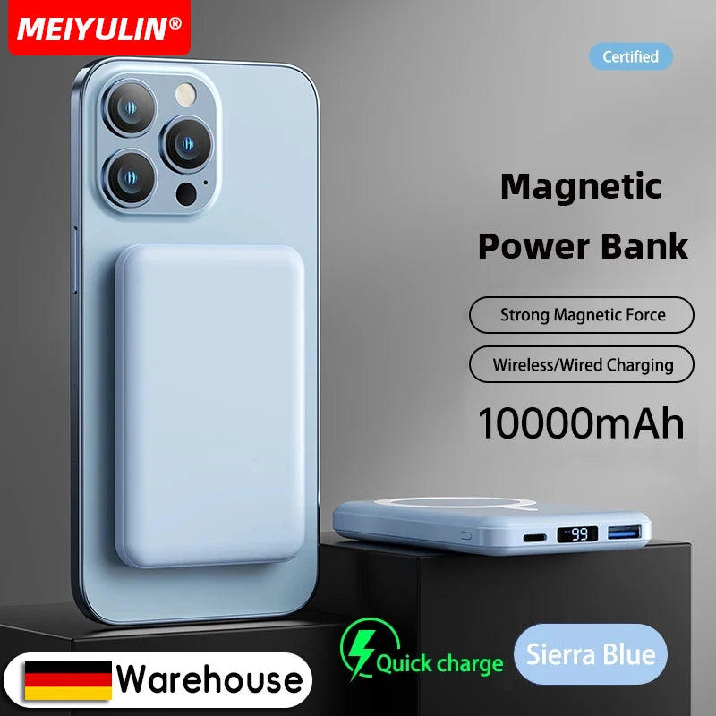 Portable 10000Mah Power Bank Magnetic Wireless Fast Charger 5000Mah USB C Mobile External Battery for Iphone 15 Xiaomi Samsung