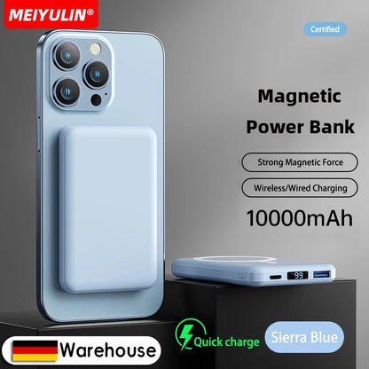 Portable 10000Mah Power Bank Magnetic Wireless Fast Charger 5000Mah USB C Mobile External Battery for Iphone 15 Xiaomi Samsung