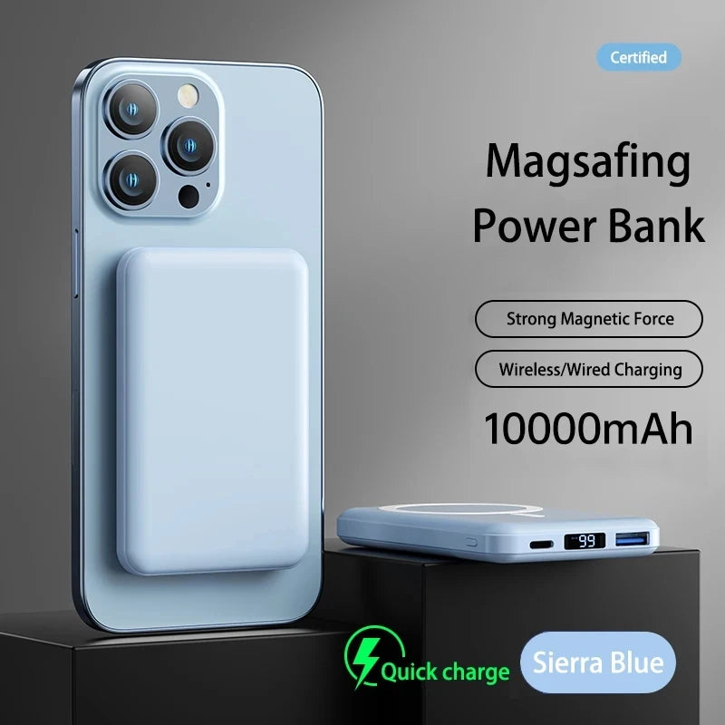 Portable 10000Mah Power Bank Magnetic Wireless Fast Charger 5000Mah USB C Mobile External Battery for Iphone 15 Xiaomi Samsung